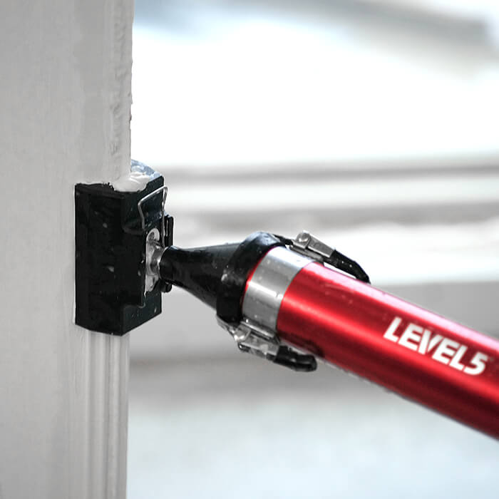 level5 drywall banjo being filled